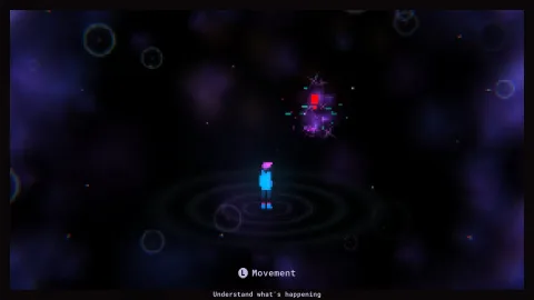 The hero alone in the void of a dream