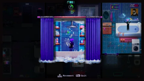 The shower minigame